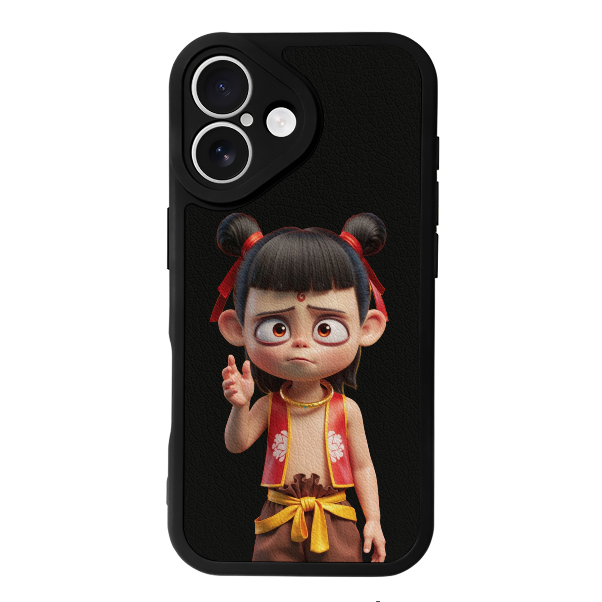 （画像用） Ne Zha 2 ナタ 魔童の大暴れ 【iPhone 16シリーズ対応】シリコンスマホケース（レザー調） 材質：シリコン